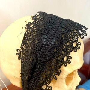 Elegant Black Lace Headband